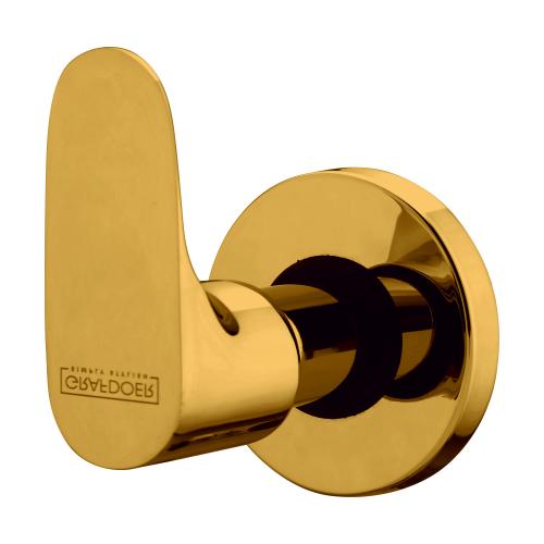 Exposed Part Kit of Concealed Stop Cock with Fitting Sleeve, Operating Lever & Adjustable  Wall Flange (Suitable for CCB-221/231/321/331) Gold